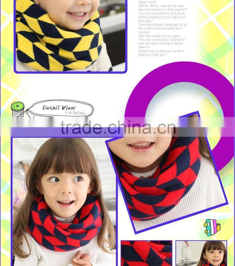 Wholesale 2014 Winter New Rhombus Design Unisex Boys Girls Winter Scarf