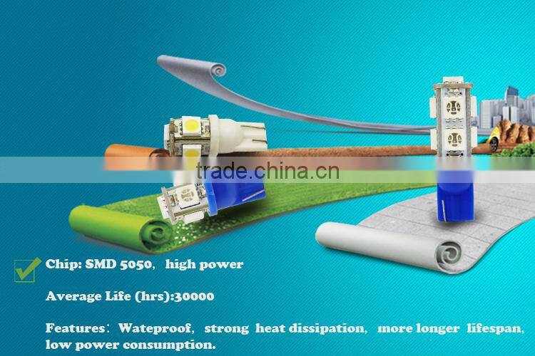 Cheap price T10 W5W 194 Wedge led light bulbs 5050 auto led lamp