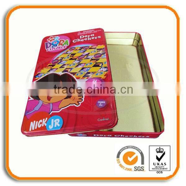 Custom Cheackers Metal Tin Box