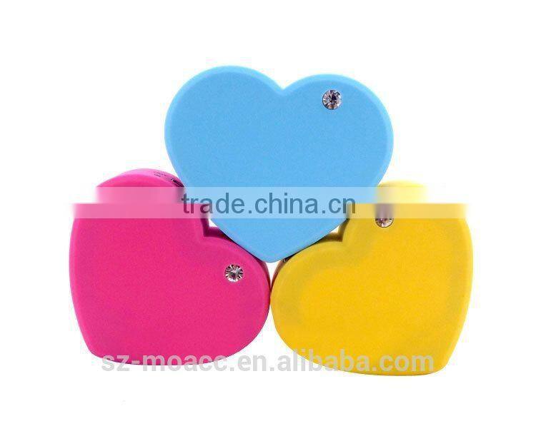 Gift Heart Shape smart power bank 4400mAh