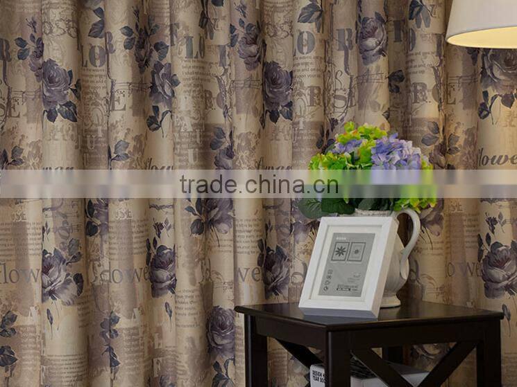 wholesale Latest fabric curtains for living room blackout window curtain