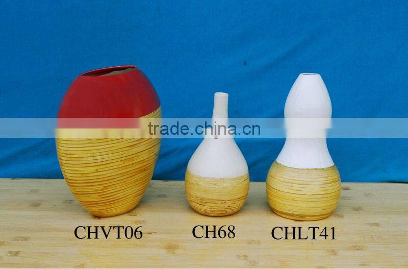 laminated bamboo vase