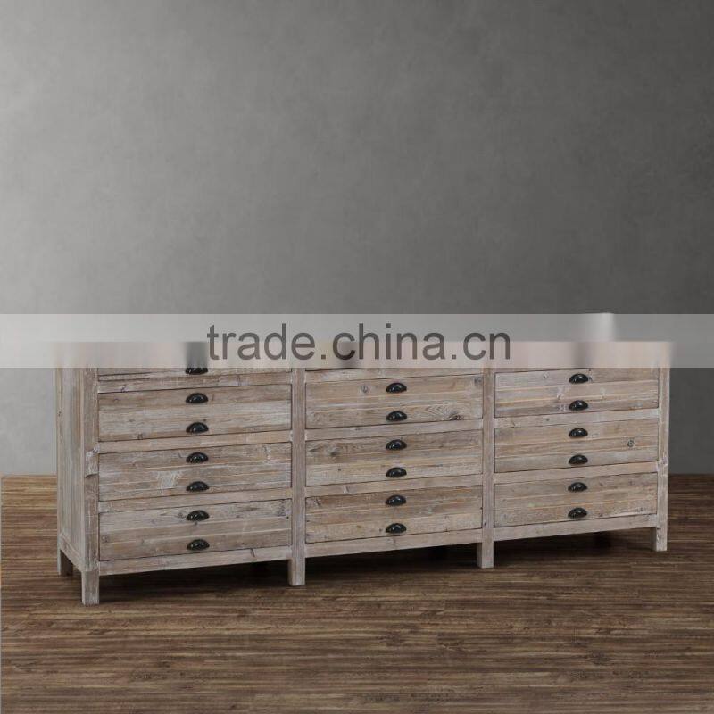 Solid Wood drawers cabinets antique solid wood filling cabinet with many drawers