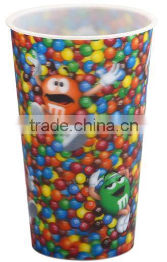 Well known Brand promotion 3D lenticular 12oz plastic cup