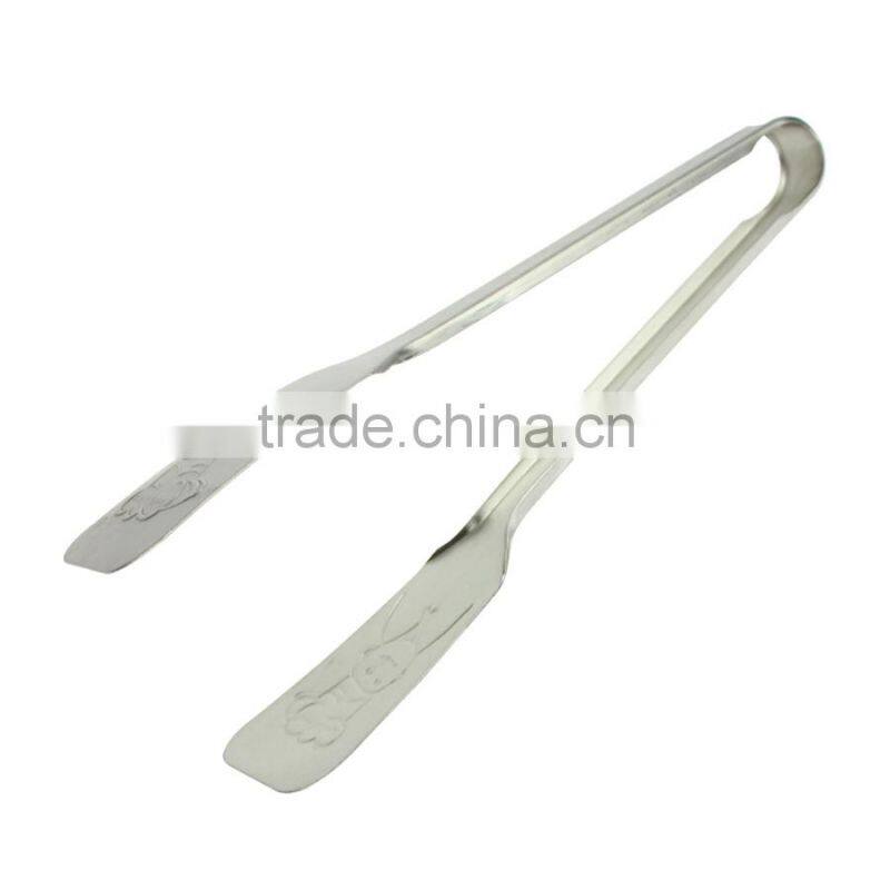 EA001 Stainless steel food tongs food grade kitchen tongs