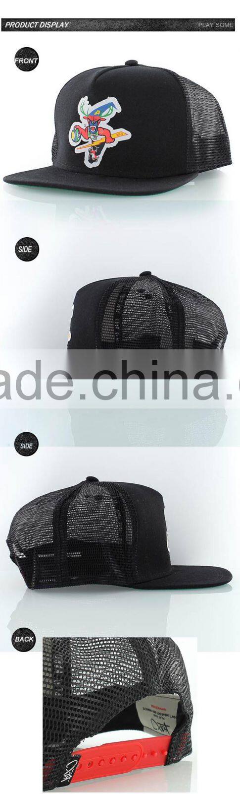 Cartoon baby hat quality mesh 100% polyester snapback cap