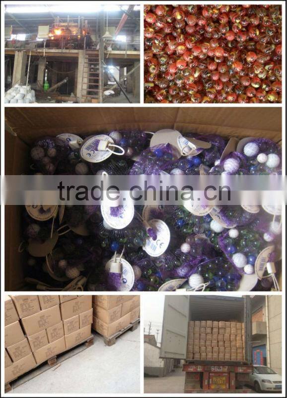 China decorative solid dot glass marble balls for garden and craft