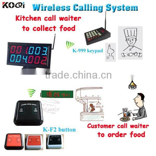 Kitchen Call Waiter System K-999 Keyboard For Cook And F2 Call For Customer