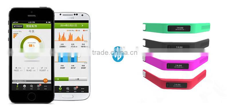 New Smart Fitness Sleep Monitoring Bluetooth Pedometer Silicone Bracelet(NT-BP0068)