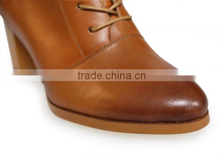 Hot selling ankle boots for women with low thick heel