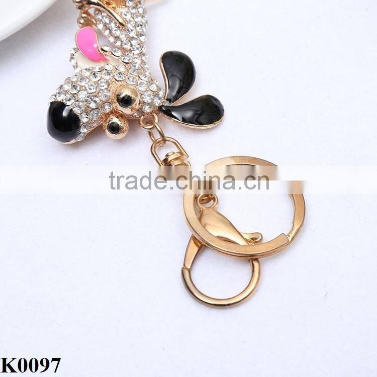Cute dog keychain keyring wholesale more animal shaped choose key chain wholesale K0097