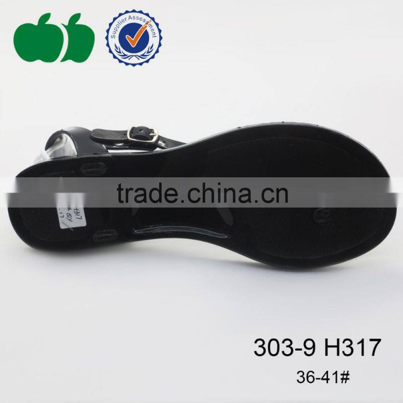 New design fashion simple model sexy ladies jelly sandals