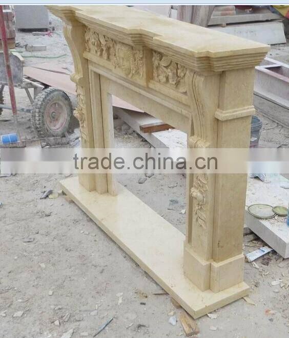White Antique Hand Made Statue Stone Stove Hearth