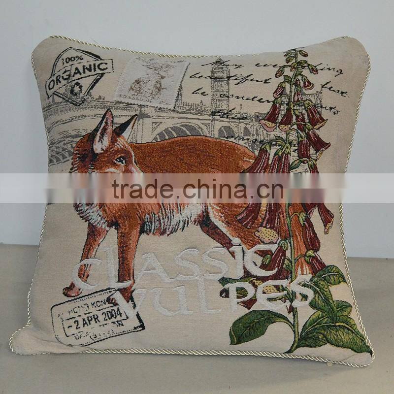 PLUS different design cushion cover, vivid fox jacquard pillow cover