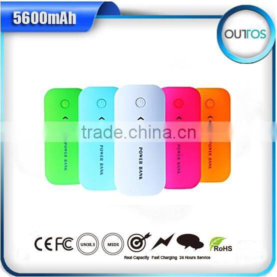 Recharge External Battery Pack For mp3 Mobile Phone 5600mah power bank