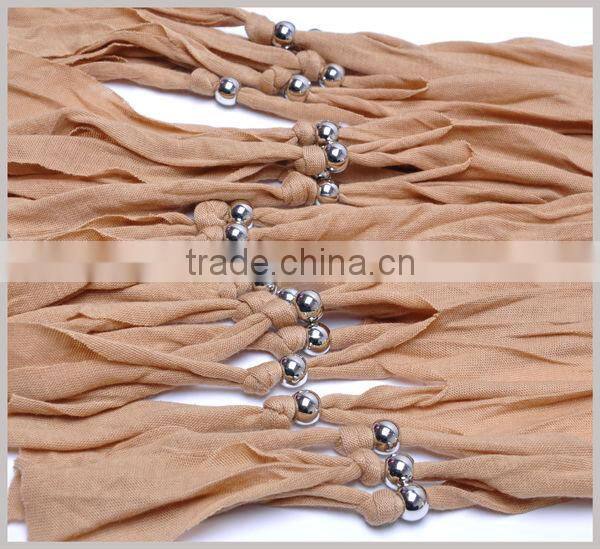 Floral Pattern Embelished charm necklace scarve