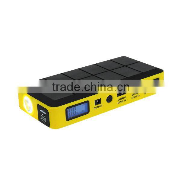 2015 on promotion CE FCC RoHS certification car jump start type super start jump starer portable lipo battery jump starter