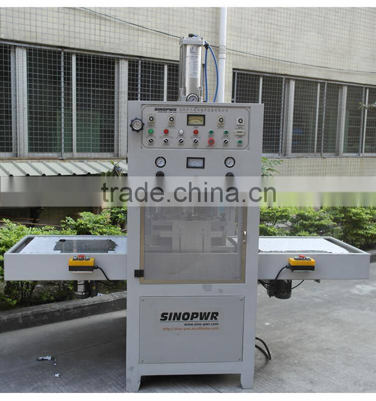 PLC control soft crease high frequency pvc square box making machine