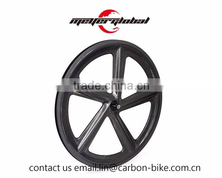 MeyerGlobal customized decal rim 5 spoke carbon road bike wheel set with 11S T800
