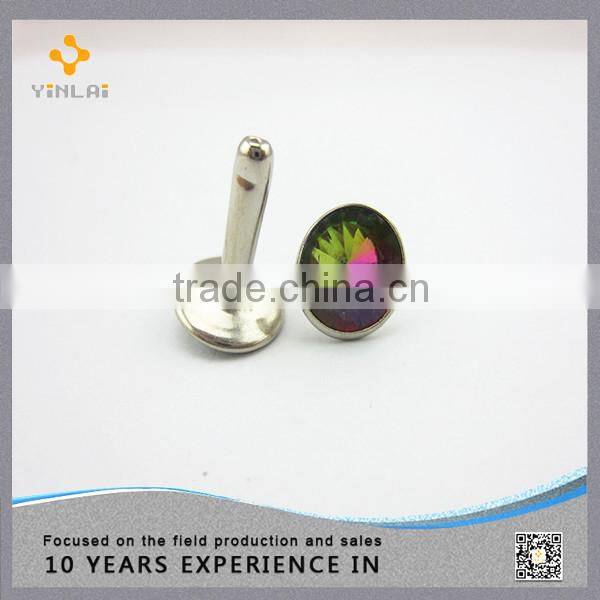 Decorative metal rhinestone rivet for garment