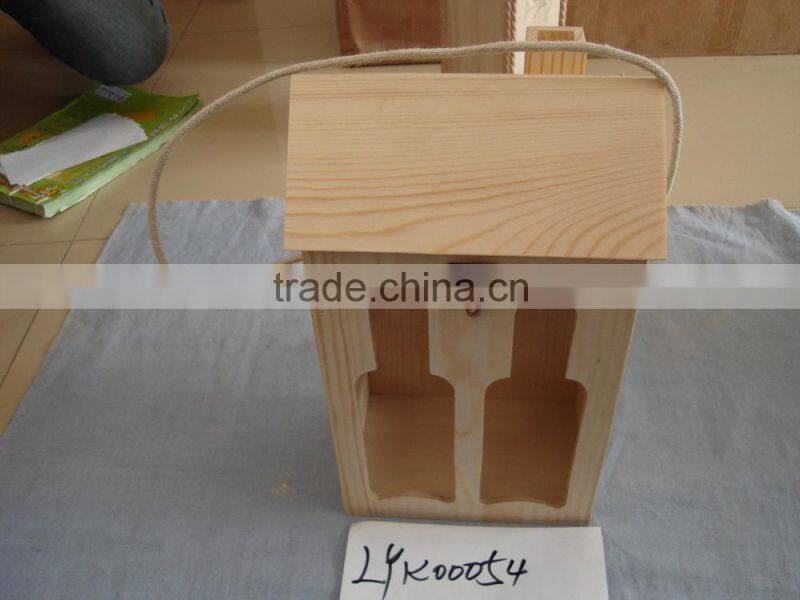 JINLINYUAN direct sale wooden wine box with 2 bottle,welcome to order