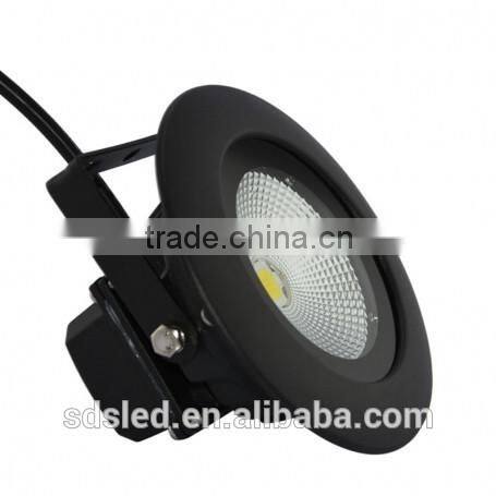 LED 10W IP65 Integrated Round Warm White Black outdoor led flood light