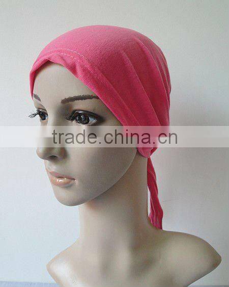 C005 new muslim tie back underscarf,cotton underscarf and hats