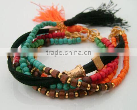 Tribal Bracelet ,Tassel Bracelet ,Beaded Bracelet ,Boho Bracelet ,Gypsy Bracelet Women's Accessory , Summer Bracelet