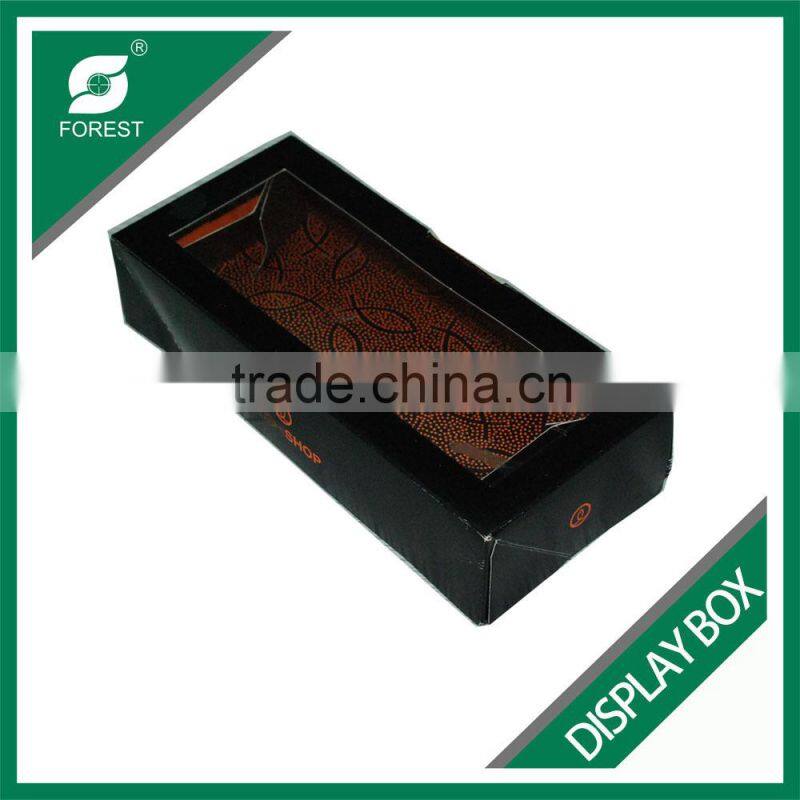FOOD INDUSTRY PE COATED FOOD DISPLAY BOX BLACK PVC WINDOW FOOD CONTAINERS WHOLESALE