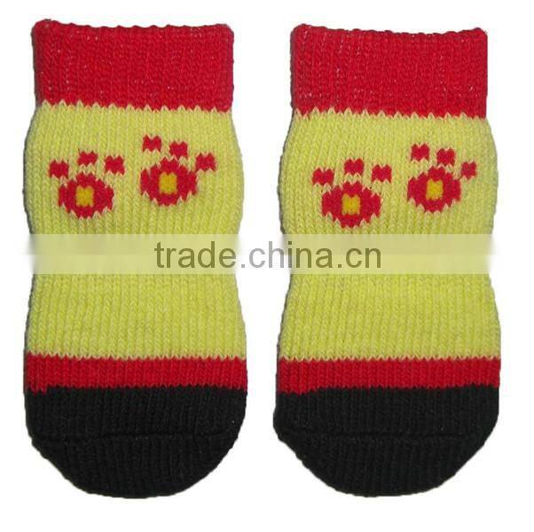 Adorable dog knitting socks / scratch prevention pet sock anti-slip stocking
