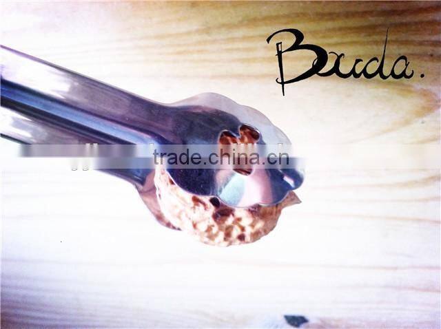 12" Popular special shape good quality stainless steel food tong BD-B9336
