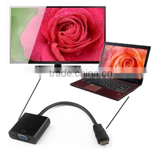 High speed 24K gold plated cable vga a hdmi convertidor with factory price