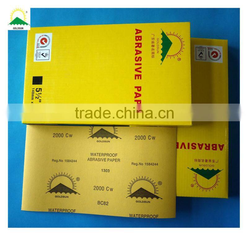 BC82 silicon carbide soft latex abrasive paper waterproof automative sandpaper