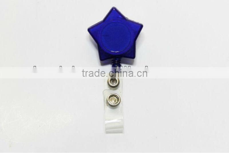 star badge holder with PVC button