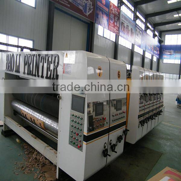 Advanced technology multi color automatic corrugated cardboard flexo printing & slotting & die cutting machine
