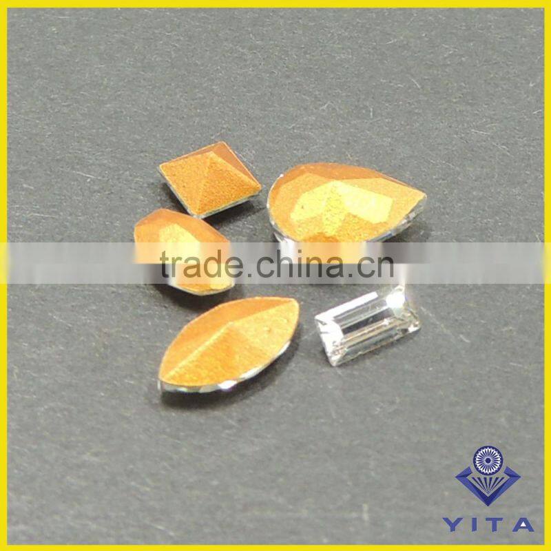Fashion China factory AAA quality rectangla, square drop, oval ,horse eye shape point back crystal fancy rhine stone for dress