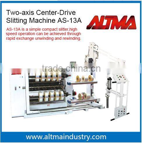 Two-axis center-drive slitting machine