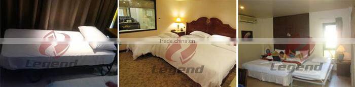 Portable white steel tube and pipe sleeper folding rollaway bed