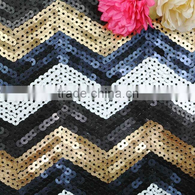 Fashional colorful 5mm dull sequins embroidery design sequins net embroidery fabric color changing sequins