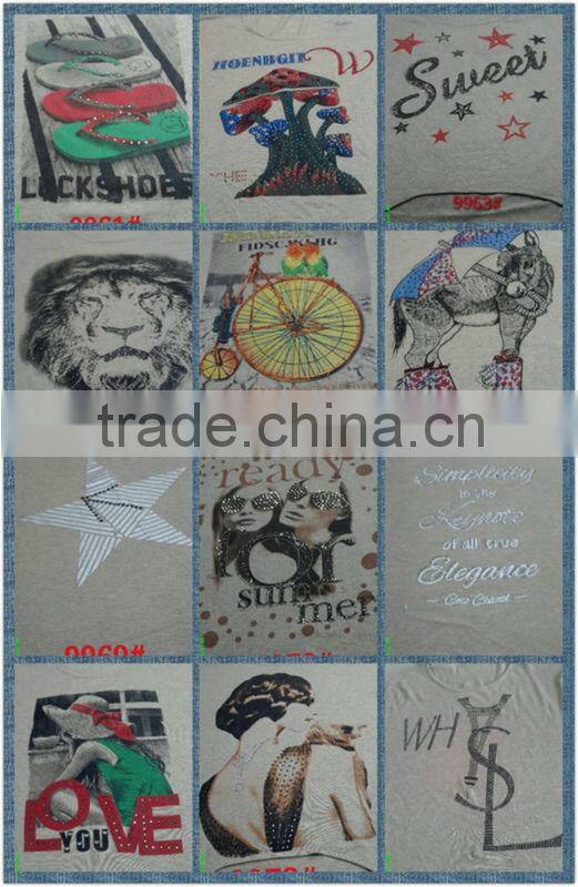 Printing and hot drilling technology of girls overpull sweater 9906#