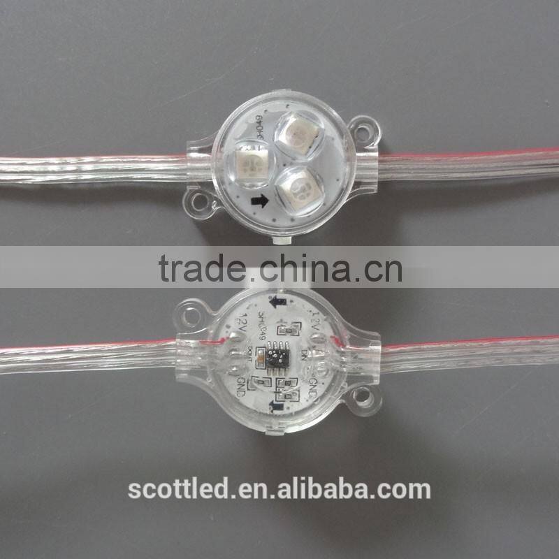 hot selling Outdoor IP67 led dot light ws2801 30mm