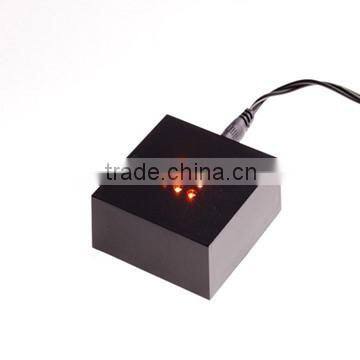 Crystal transparent octagon led base with power supply