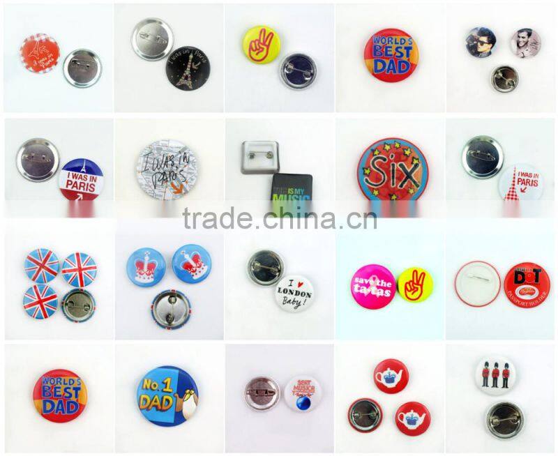 Wholesale beautiful in colors badge making machine bluetooth panic jeans fabric button badge