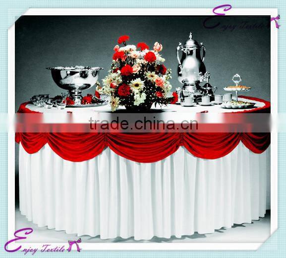 YHK#22 swag table skirt - polyester banquet wedding wholesale chair cover sash table cloth skirt linen