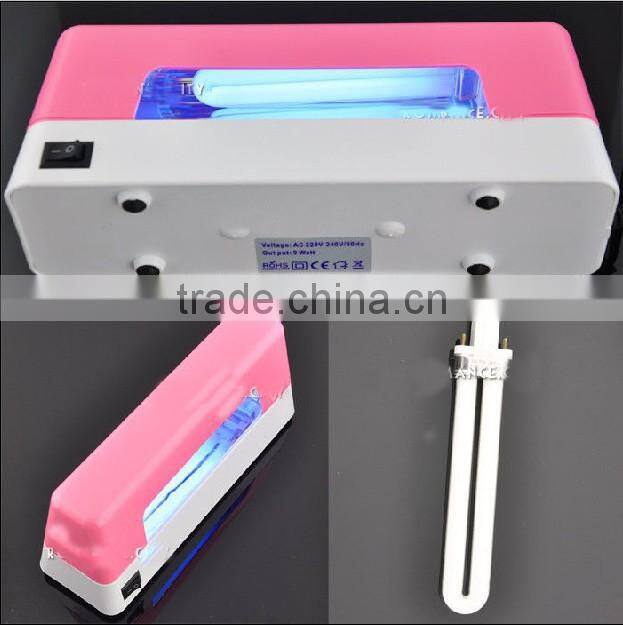 9W Pink UV Curing Lamp UV Gel Dryer Light Bulb KT-808
