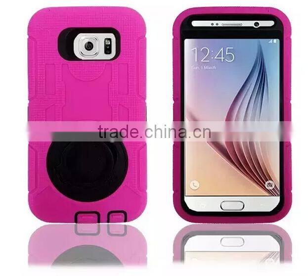 Hybrid Heavy Duty Ring Holder Protective Case For Samsung Galaxy S6 Cover