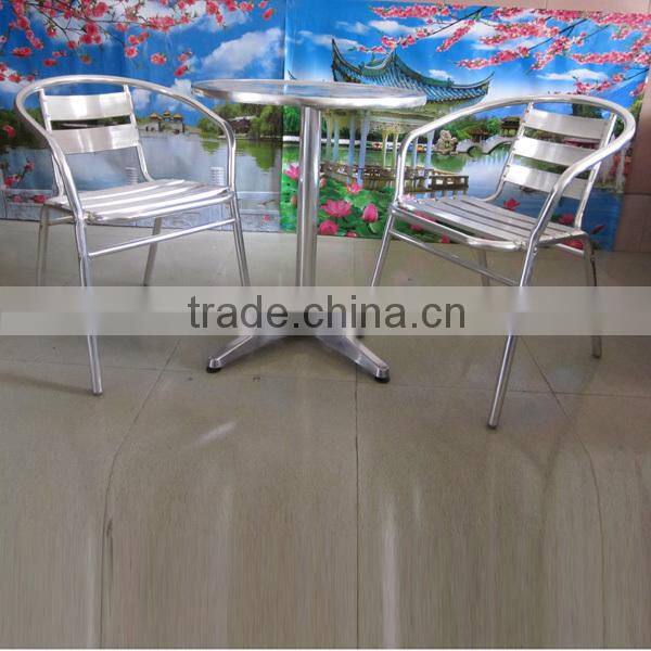 Cheap table chairs aluminum outdoor dinning restaurant set YC002 YT2