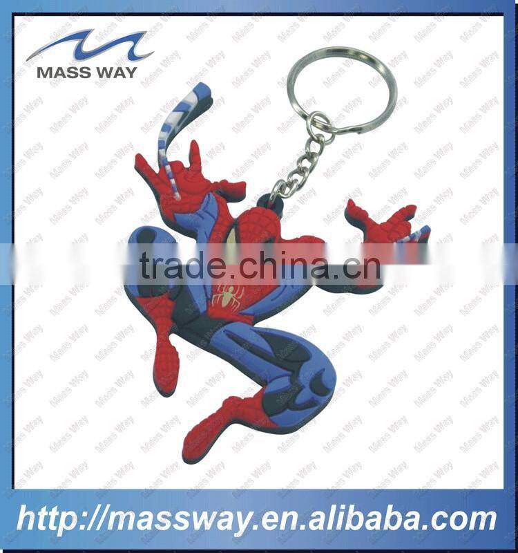 customized fancy gifts 3D cap shape Soft PVC key ring