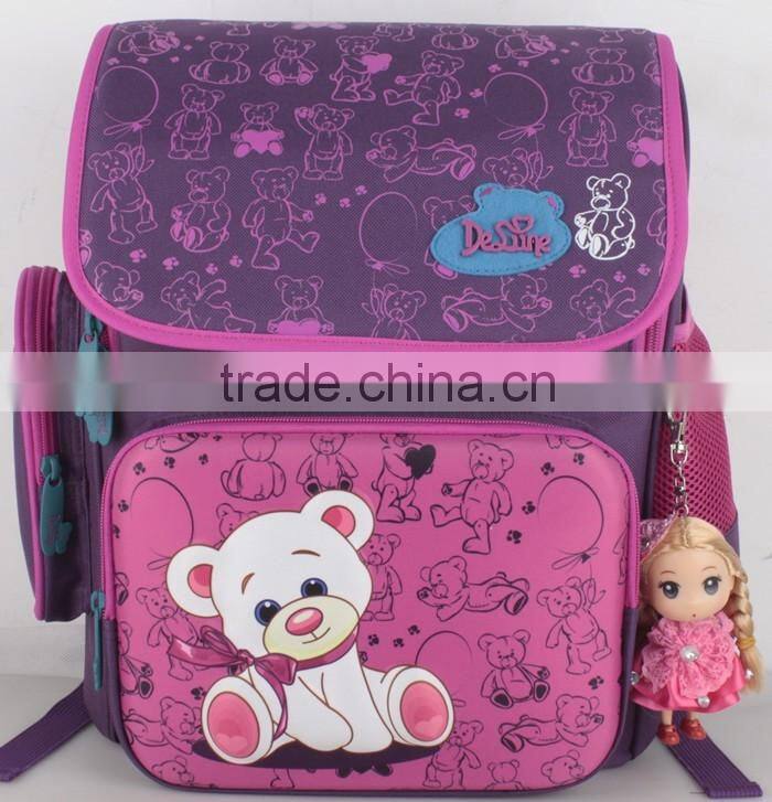 Factory price kids school bags girls cartoon school backpack