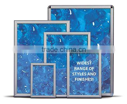 advertising photo frame front open frame 25mm clip frame,24x36 inch snap frame,standard silver poster frames